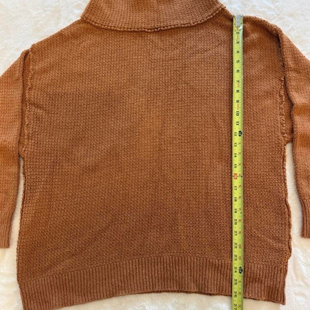 Free People Brown Cowl Neck M